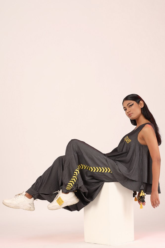 Black Harem Pants And Gypset Top Set
