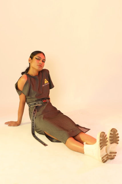 Black Caution Dress