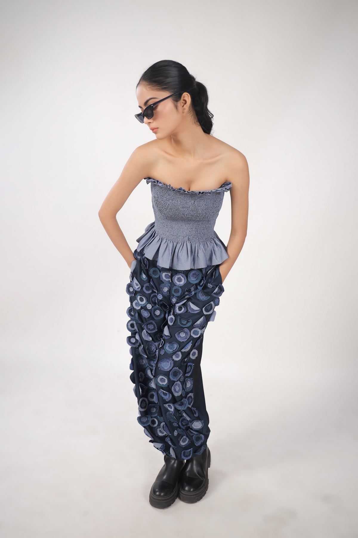 Circle Of Life Pants with Smocked Top