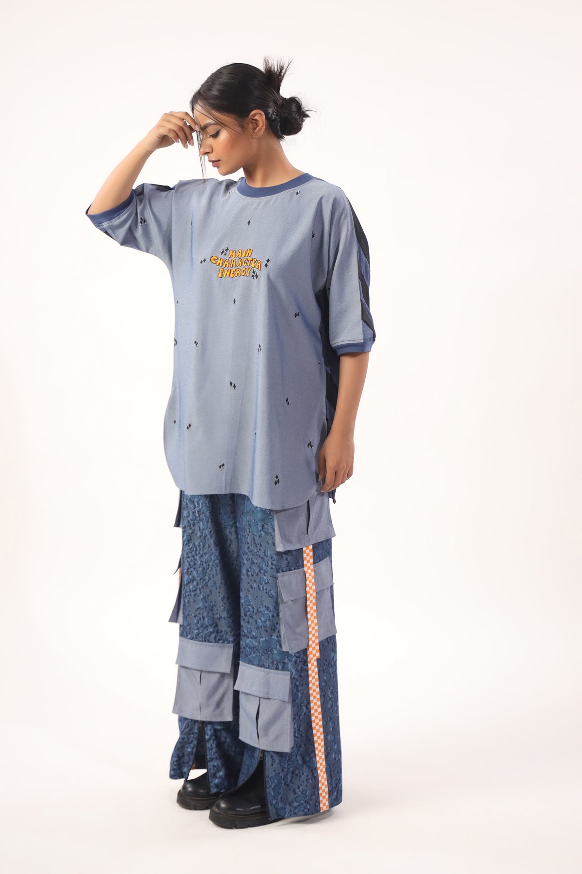 Main character top and cargo pants