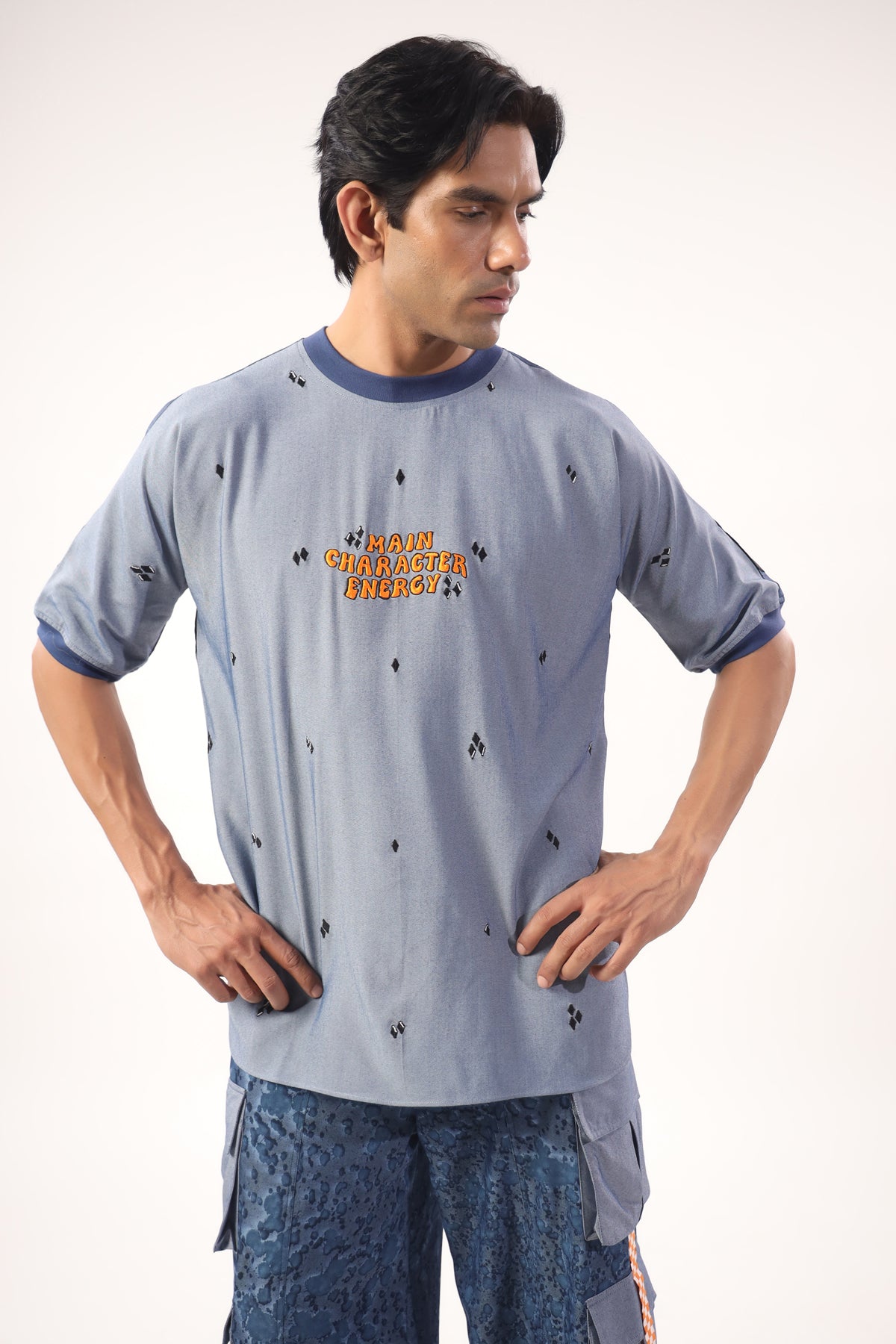 Main character top and cargo pants