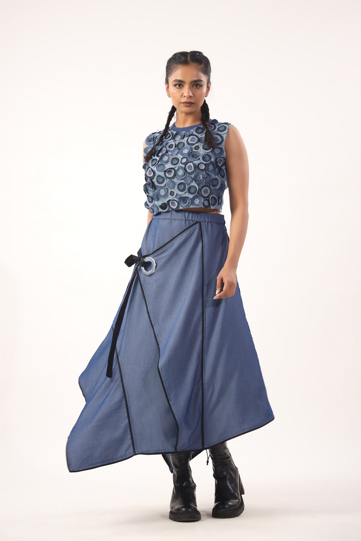 Wild at heart denim skirt