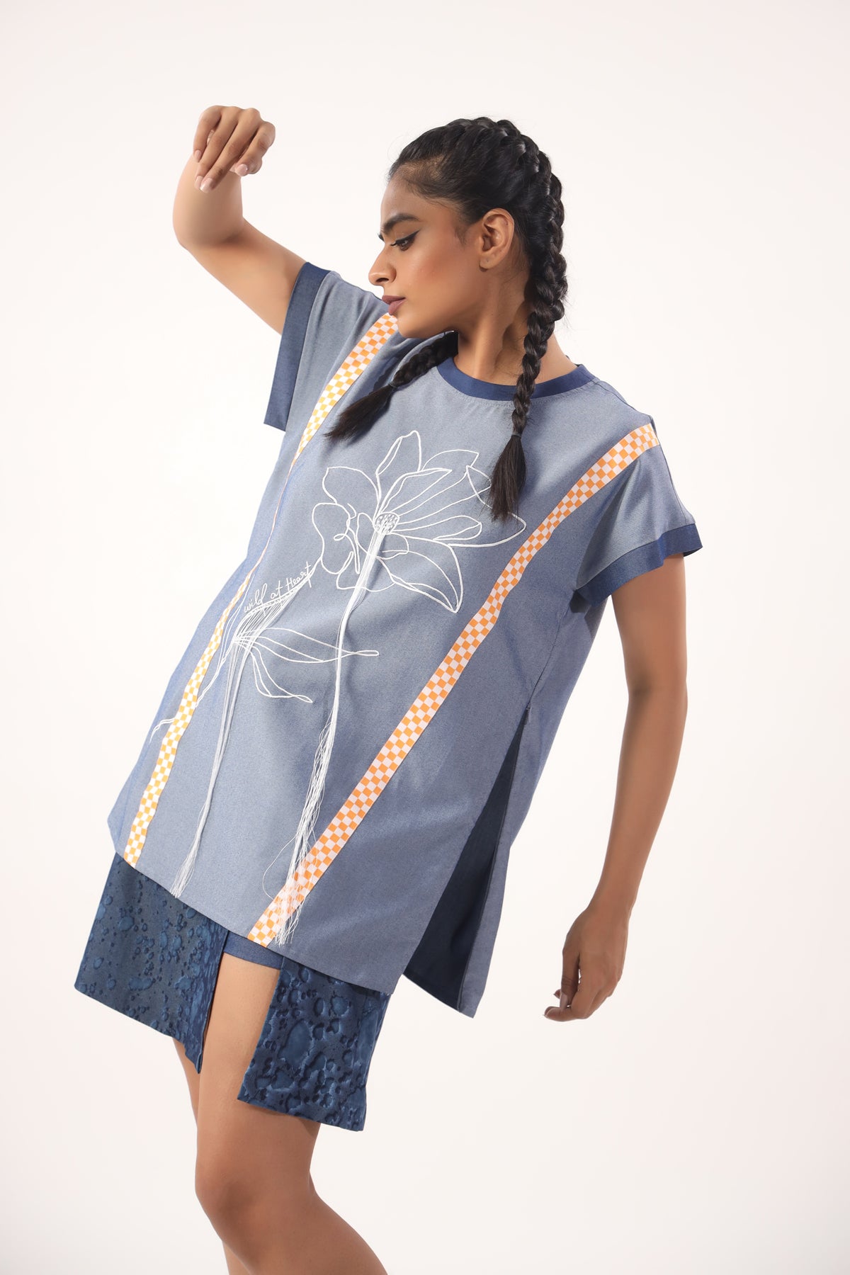 Wild at heart denim top