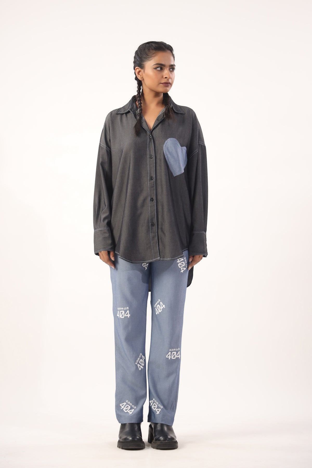 Heart to Heart shirt and 404 pants