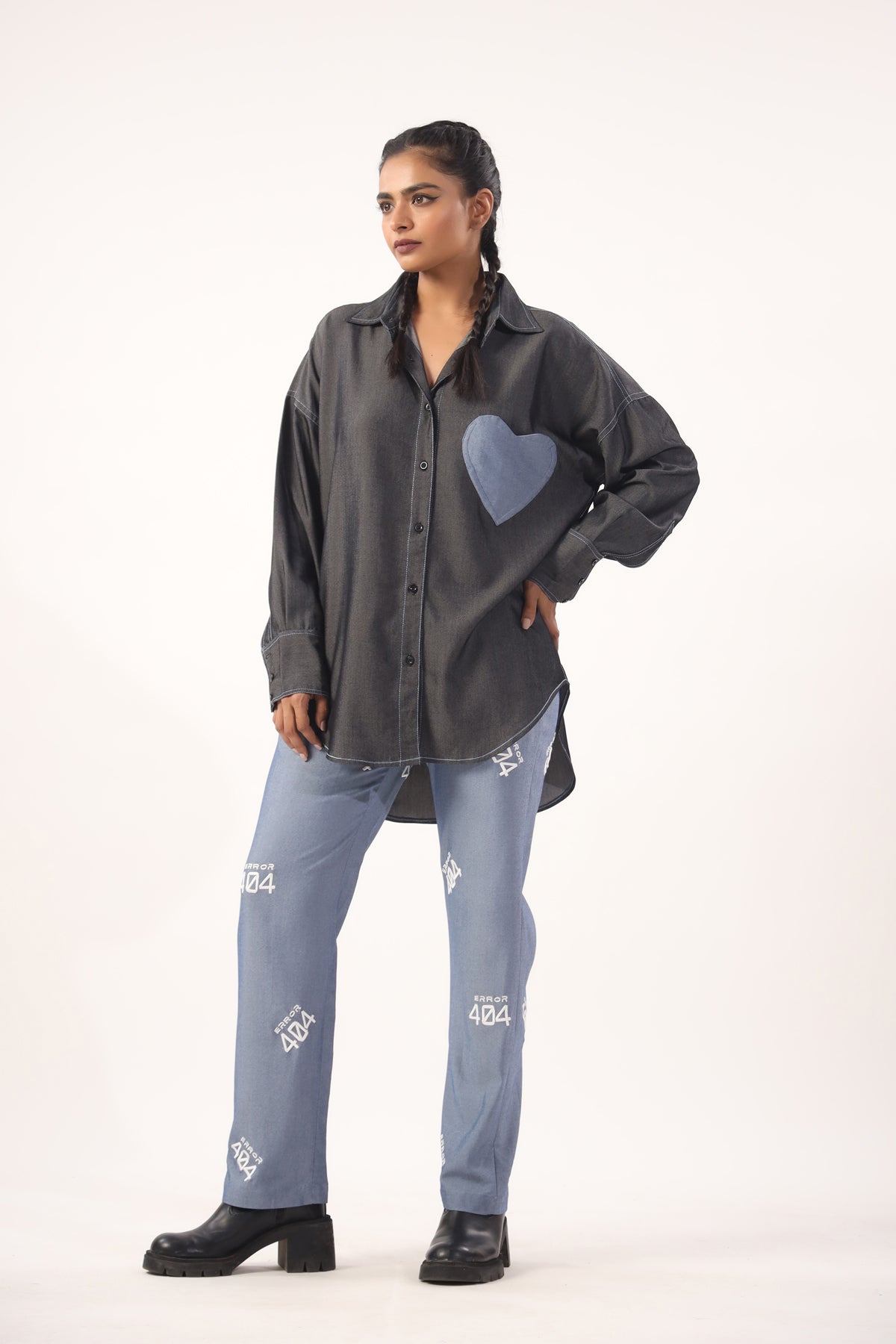 Heart to Heart shirt and 404 pants