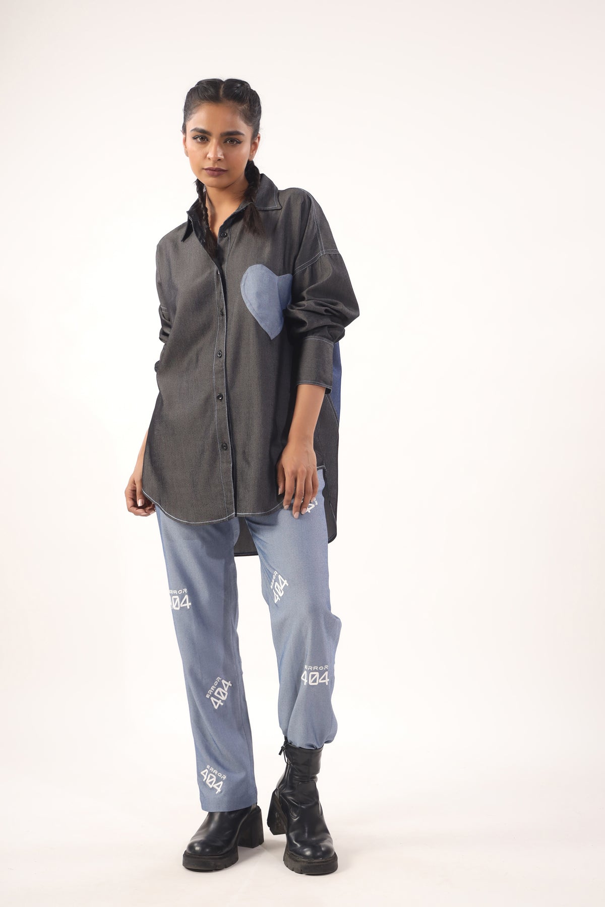 Heart to Heart shirt and 404 pants