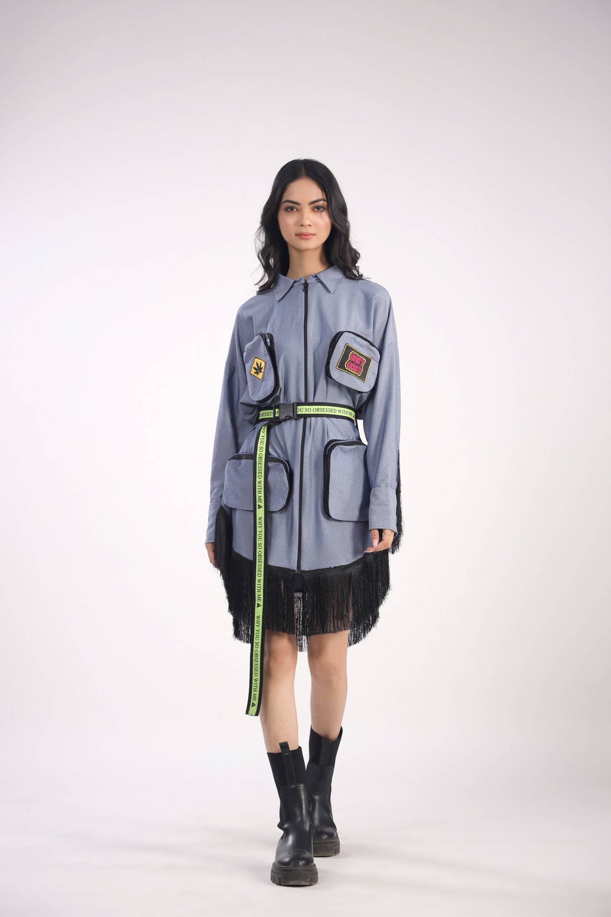 Jacket Dress With Tassels