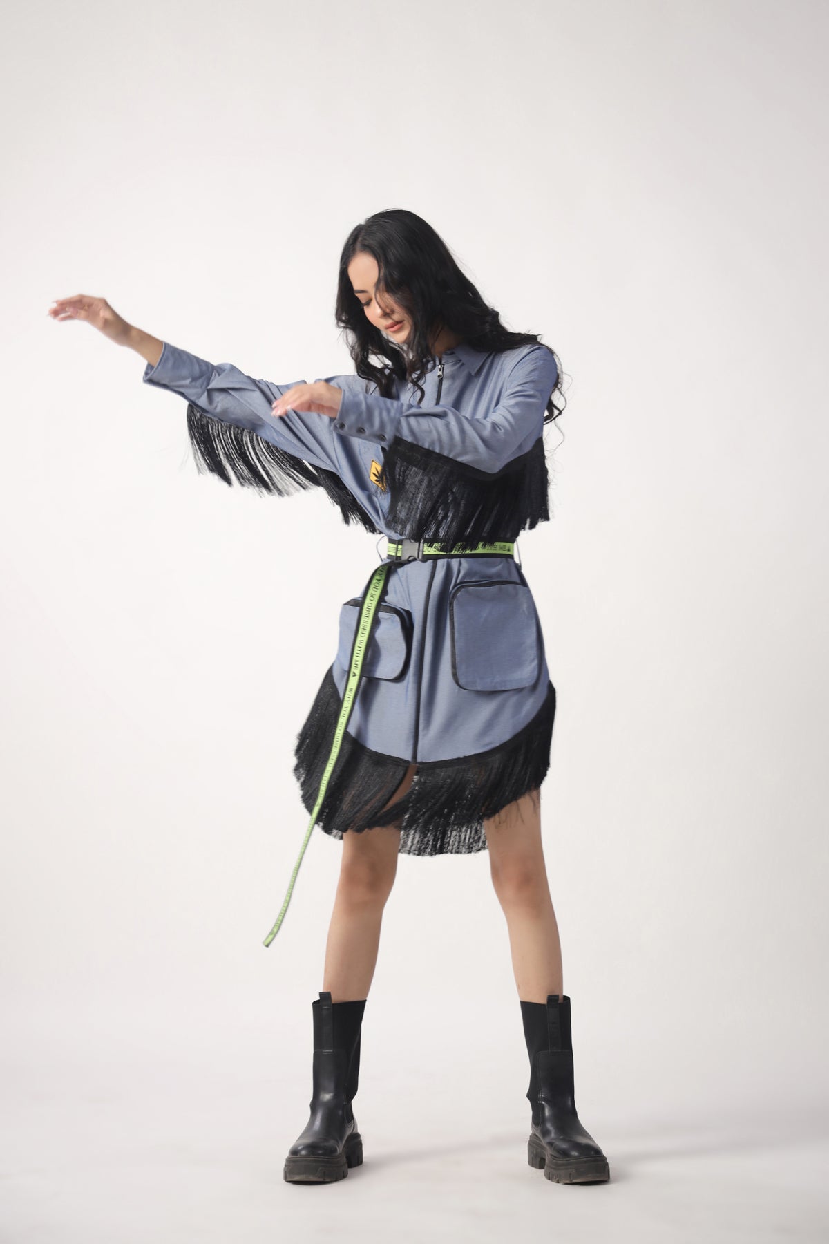 Jacket Dress With Tassels