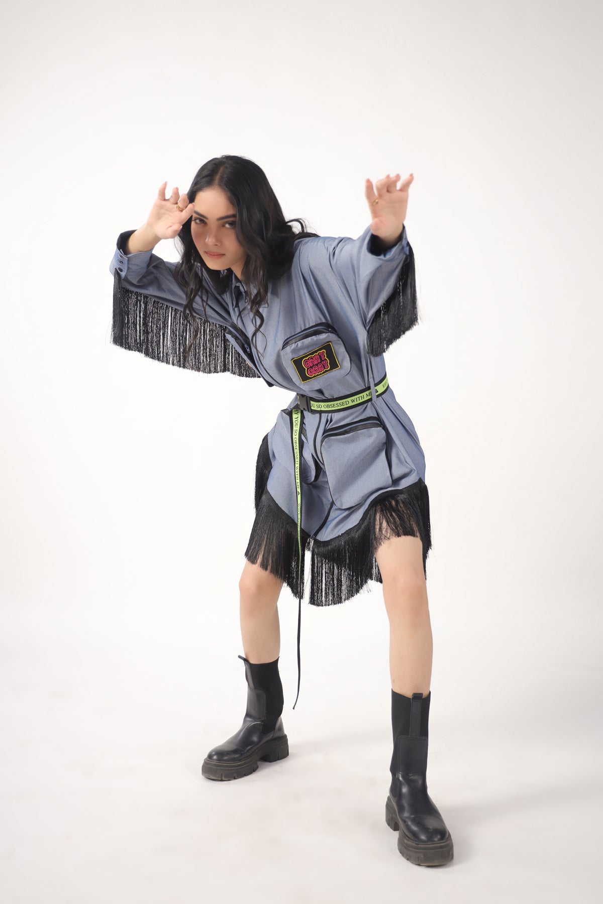 Jacket Dress With Tassels