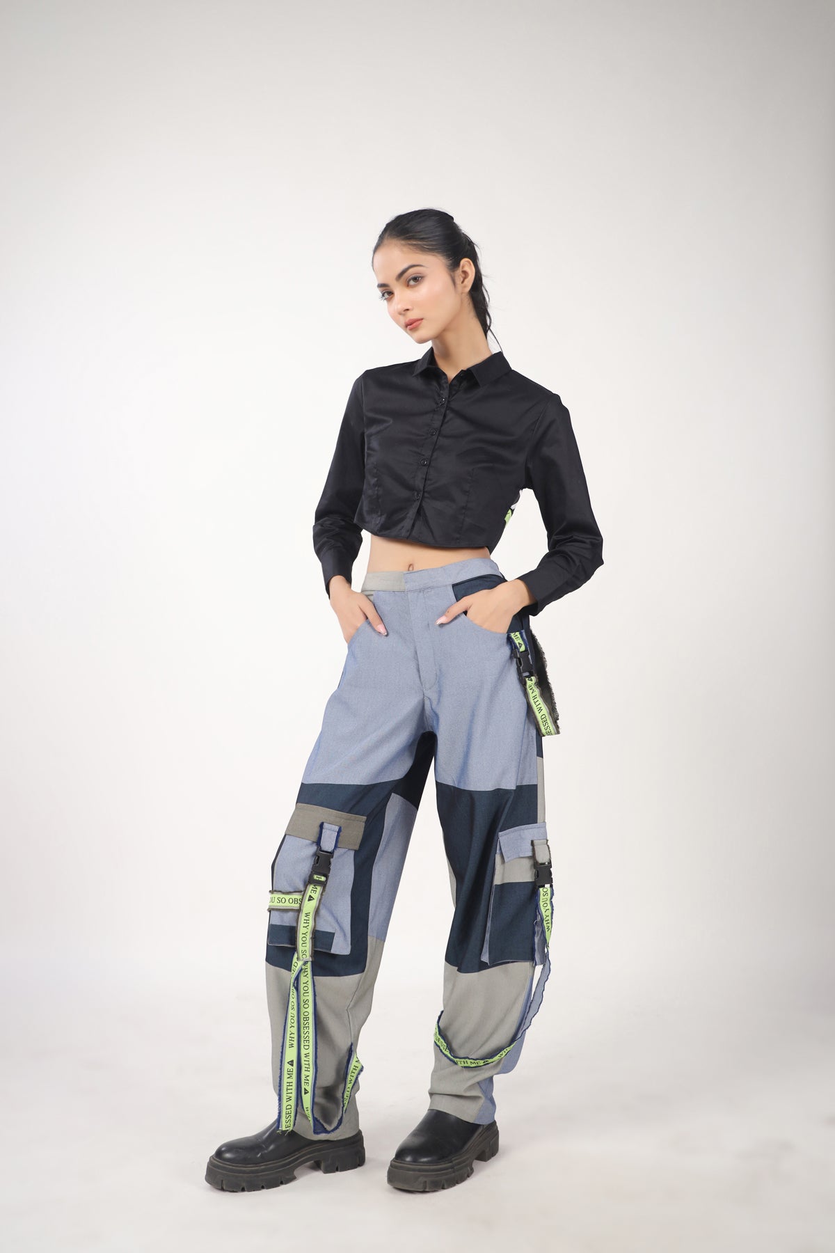 Og Crop Shirt with Baggy Pants