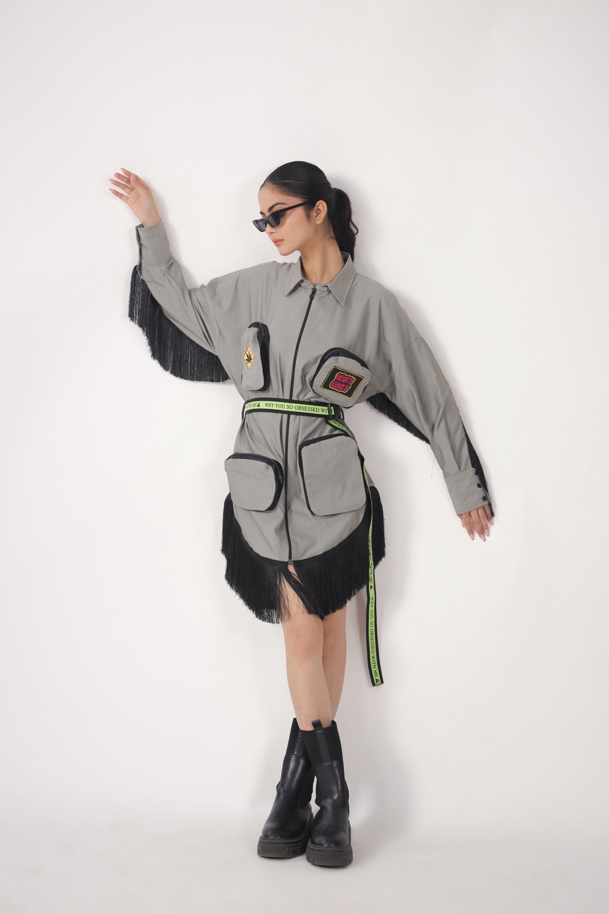 Jacket Dress With Tassels