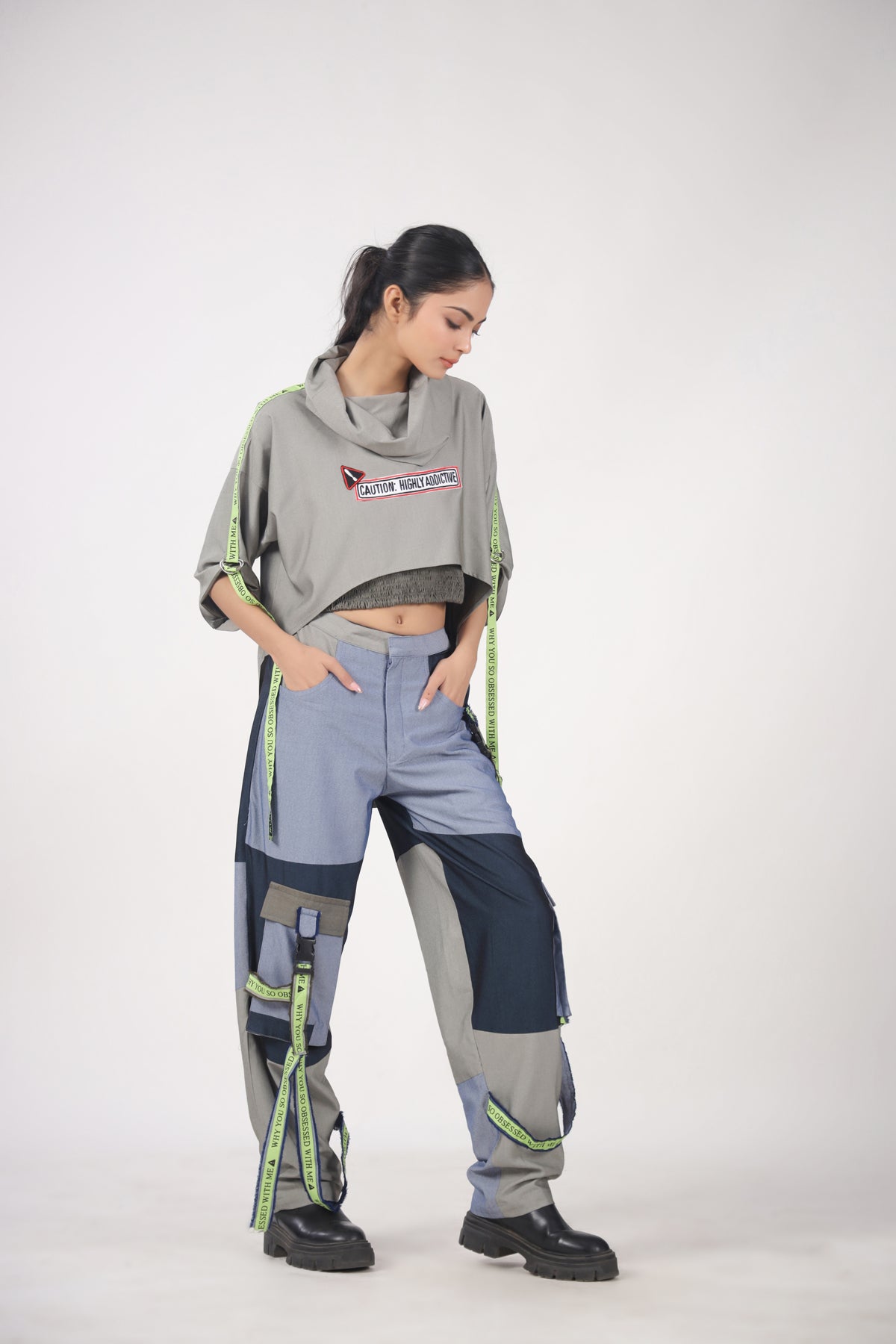 Highly Addictive Cowl Top with Baggy Pants