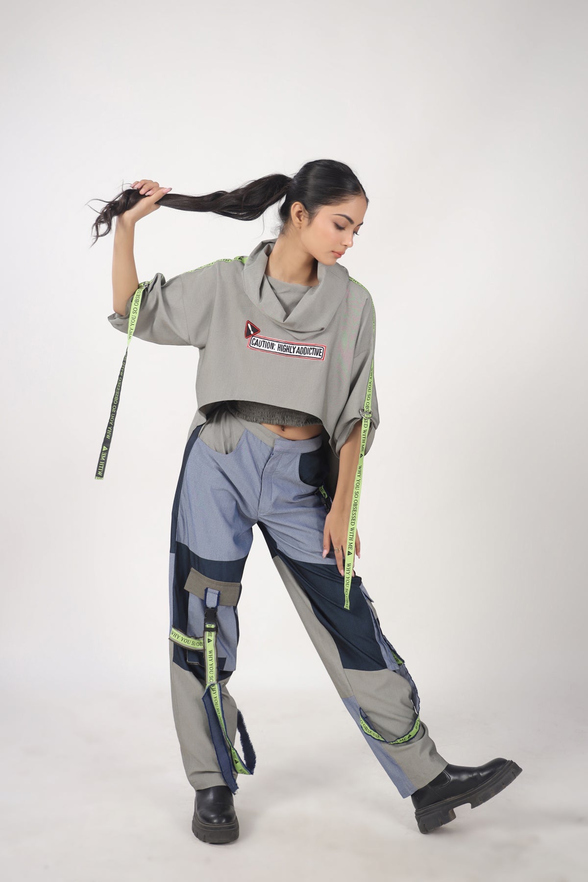 Highly Addictive Cowl Top with Baggy Pants