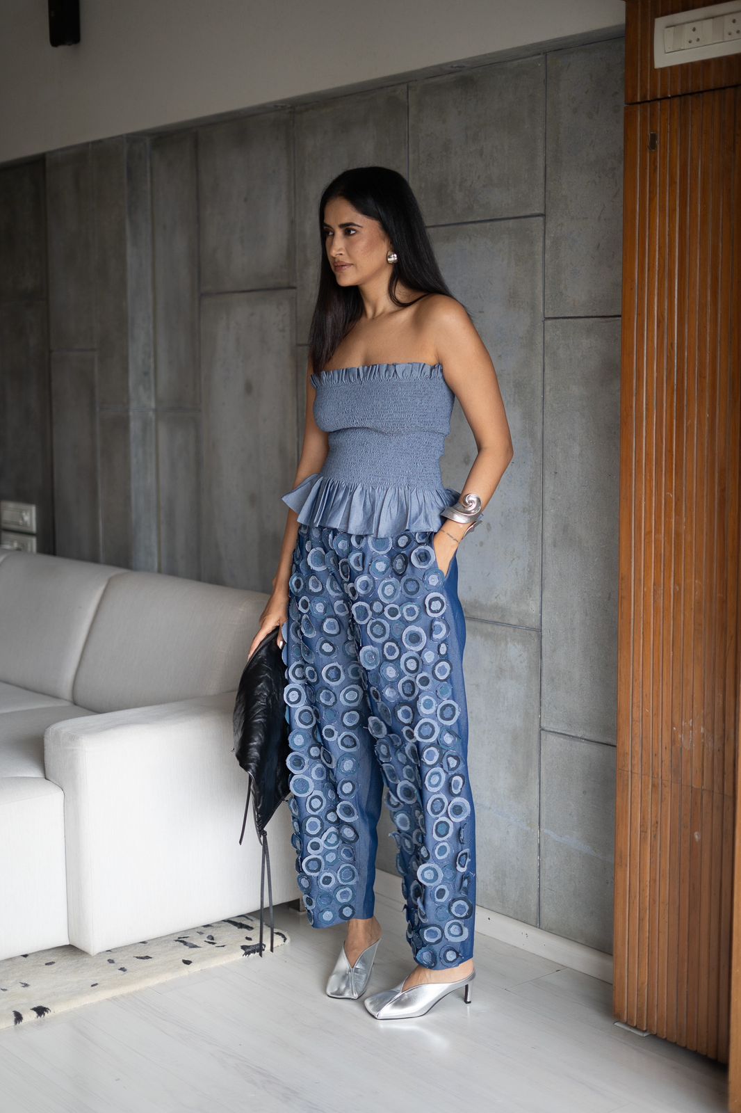 Circle Of Life Pants with Smocked Top