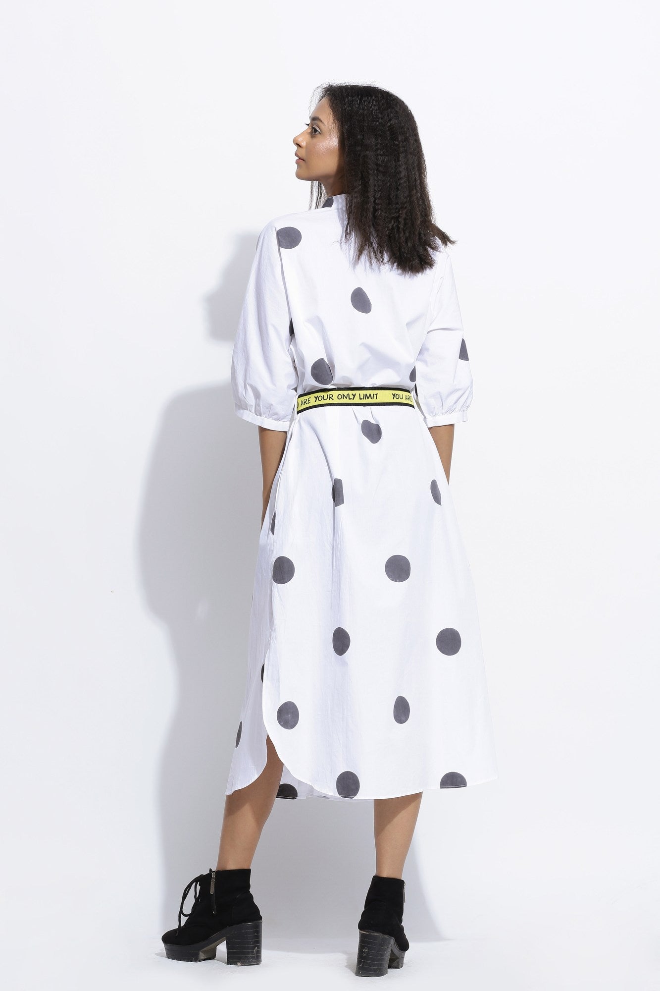 Polka Dress With Belt