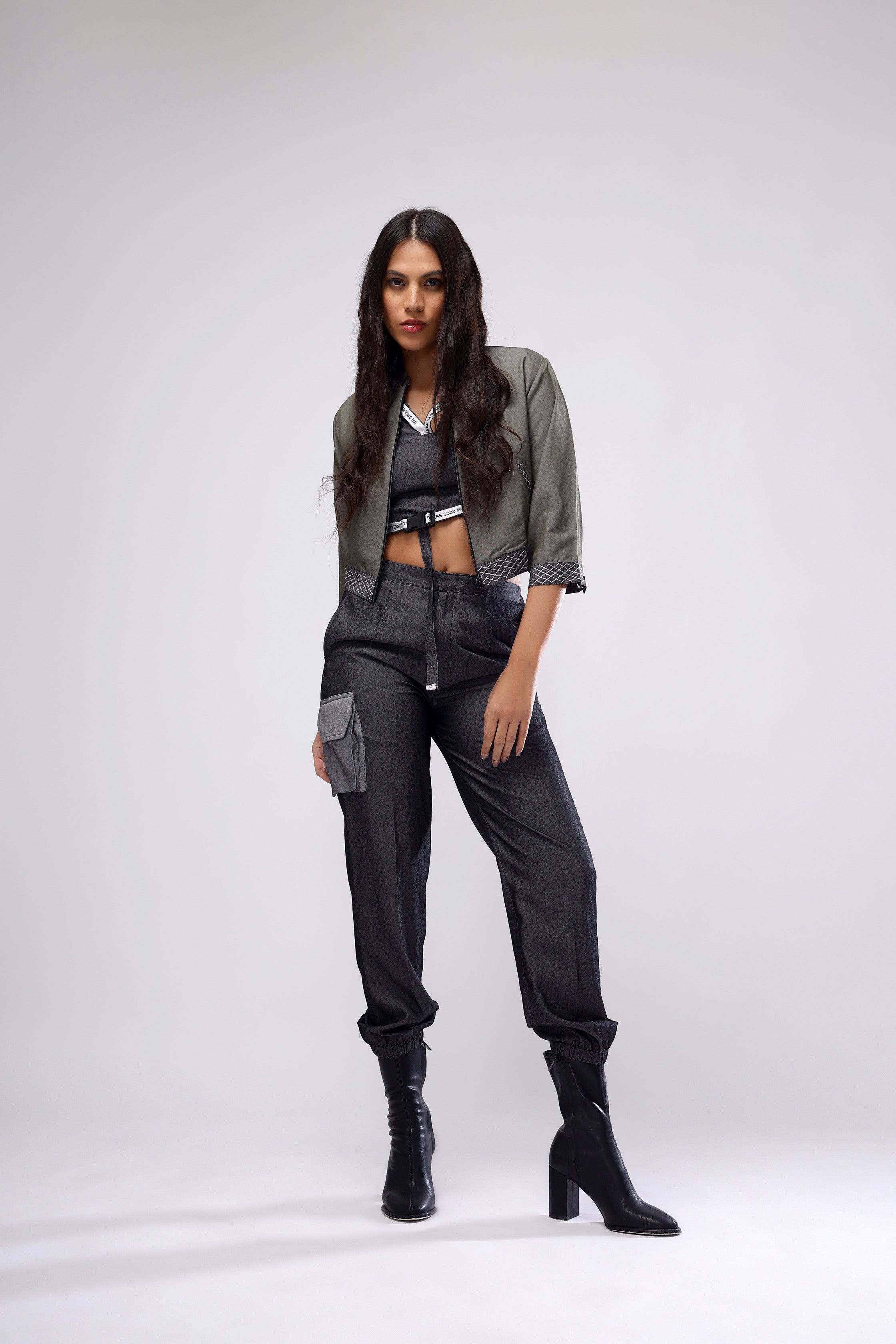 Buy Dual Shade Co-ord Sets: Black T-shirt & Olive Sweatpants Online in  India -Beyoung