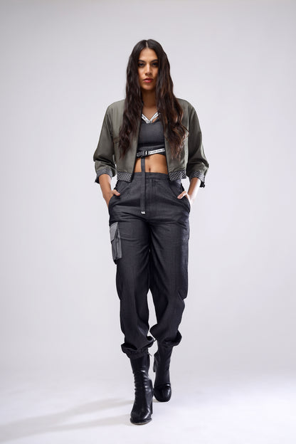 Track Pants And Bomber Jacket Set