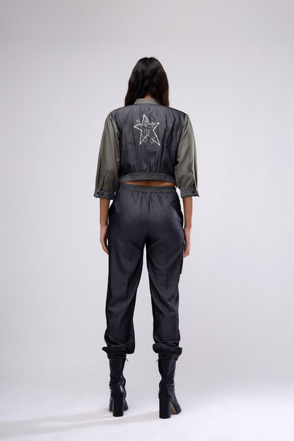 Track Pants And Bomber Jacket Set