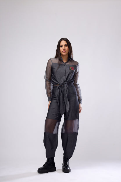 Baggy Pants With Organza