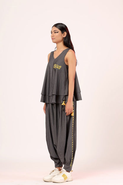 Black Harem Pants And Gypset Top Set