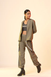 Olive Track Pants