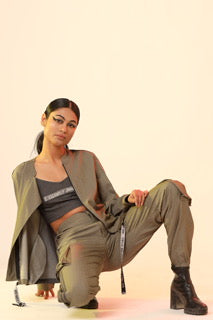 Olive Track Pants