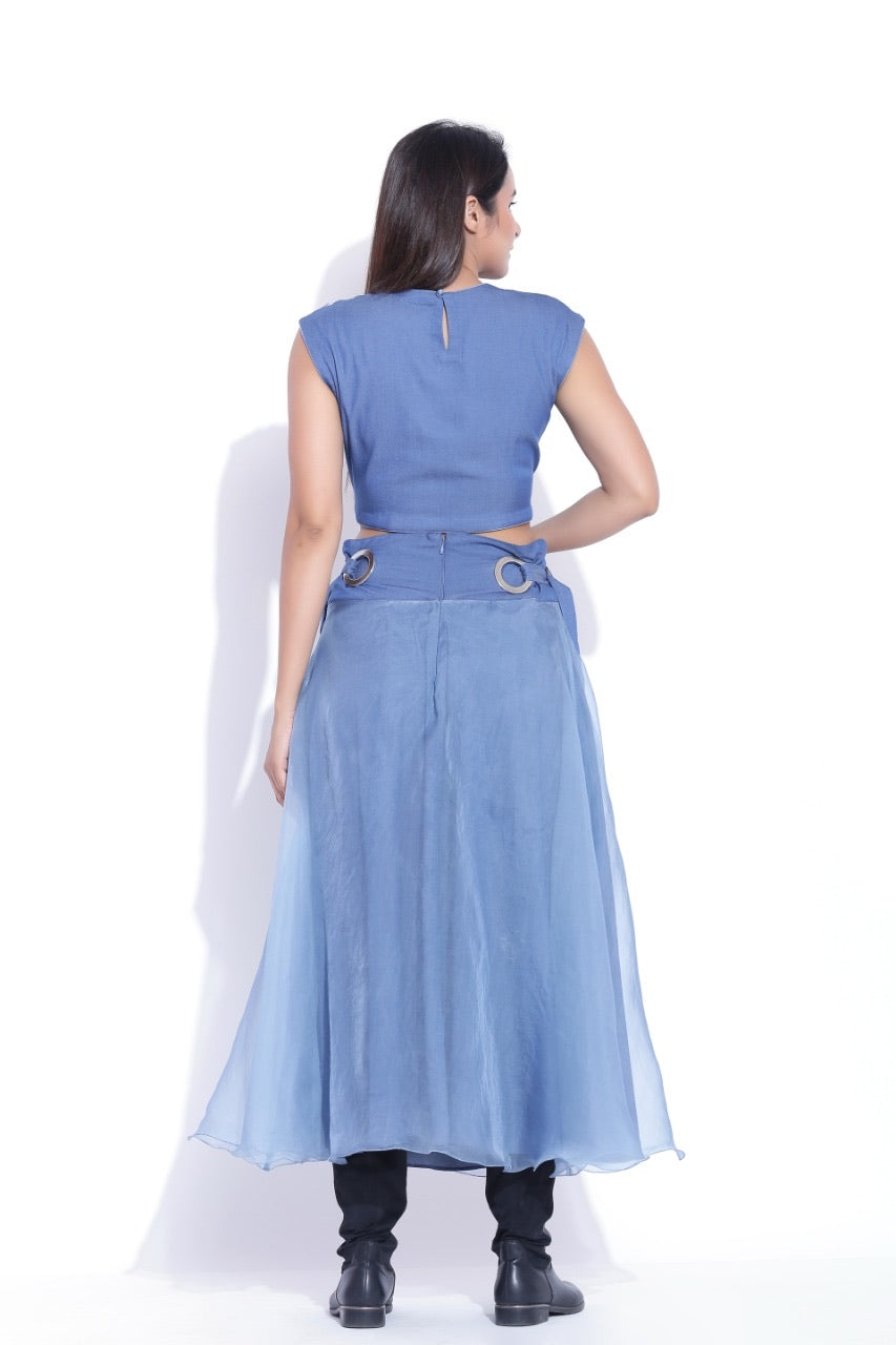 Crop Top With Organza Detailing