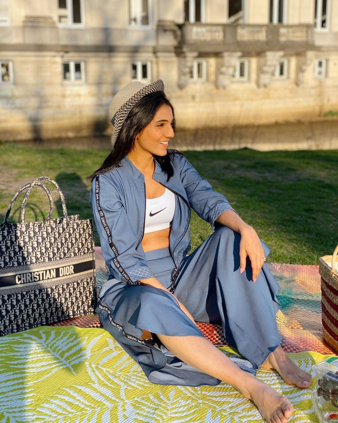 Flare Pant Crop Top And Jacket Set