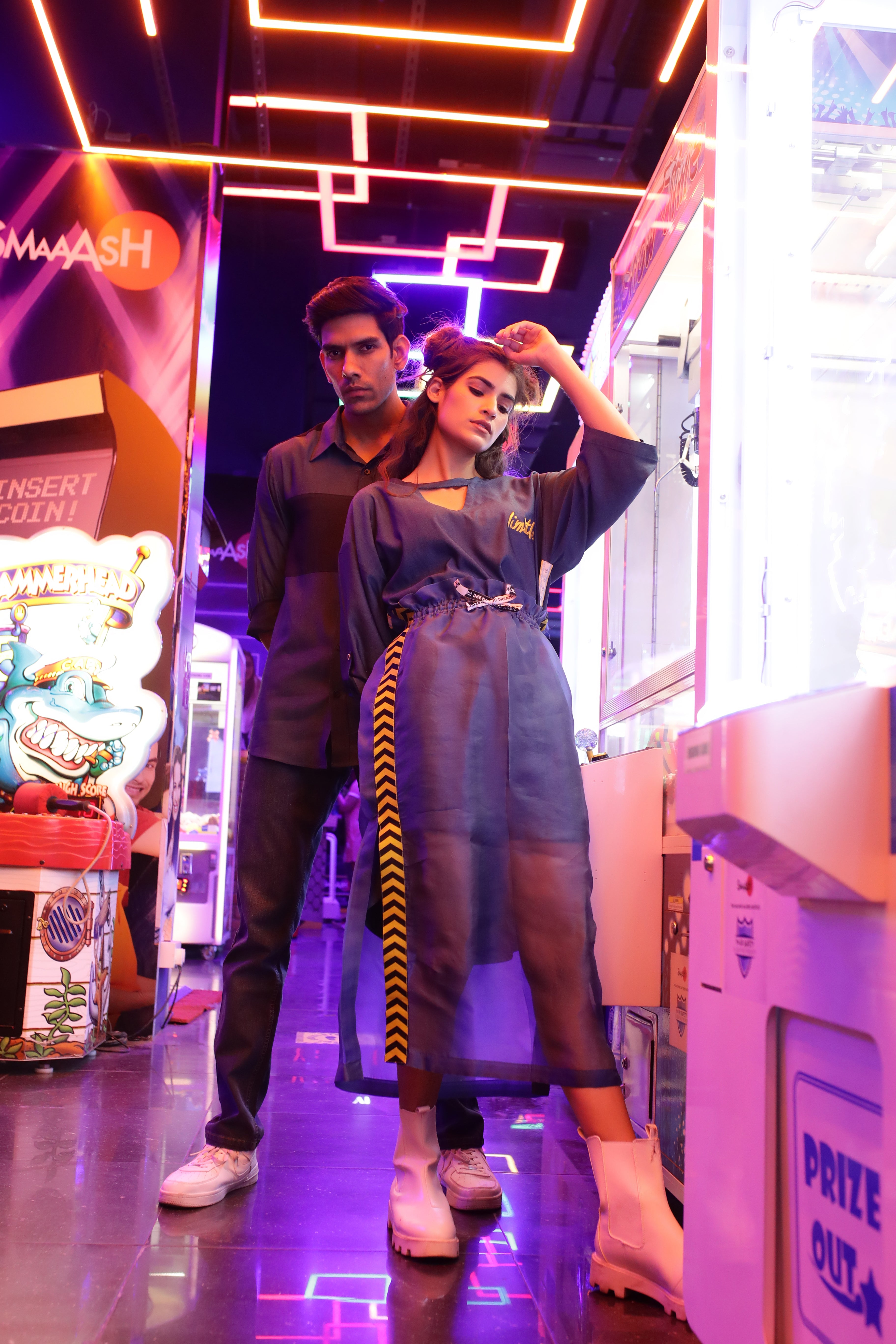 Limitless Choker Dress And Organza Skirt Set