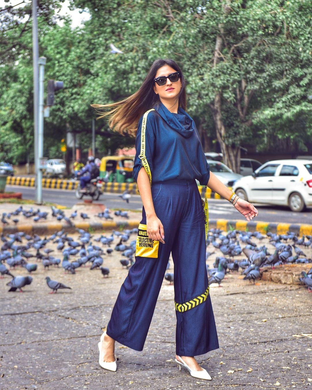 Cowl Top With Tie Up