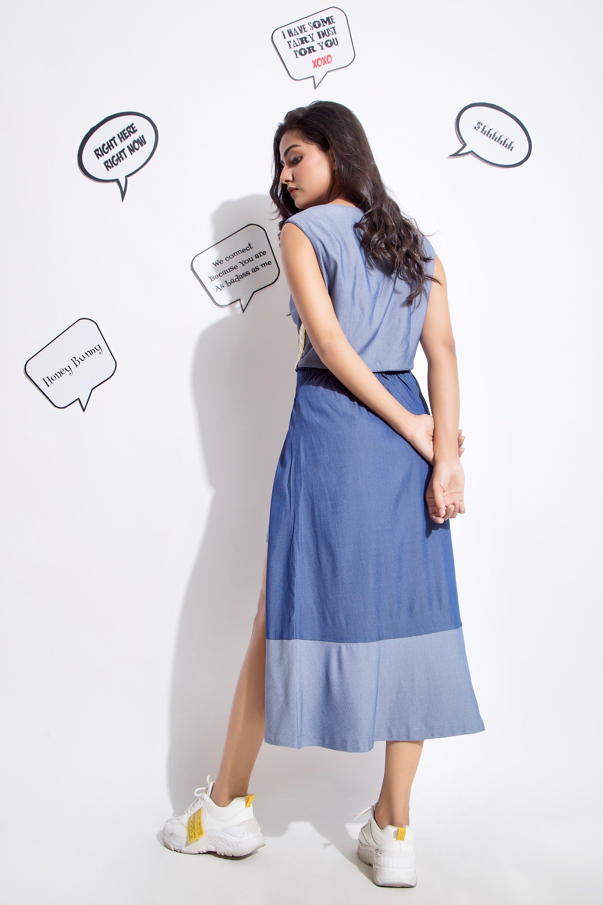 Inch Tape Crop Top And Nirvana Skirt