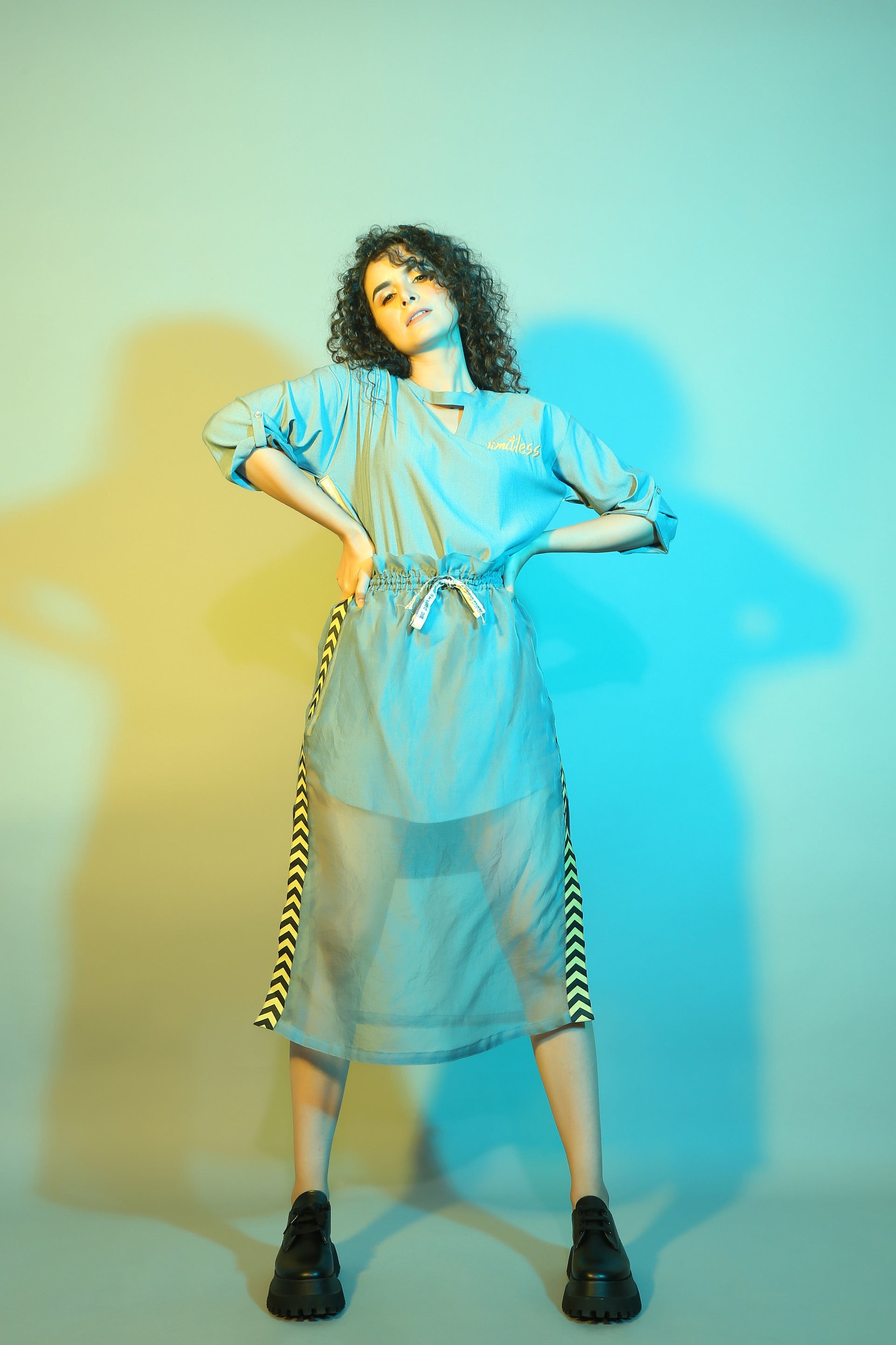 Limitless Choker Dress And Organza Skirt Set